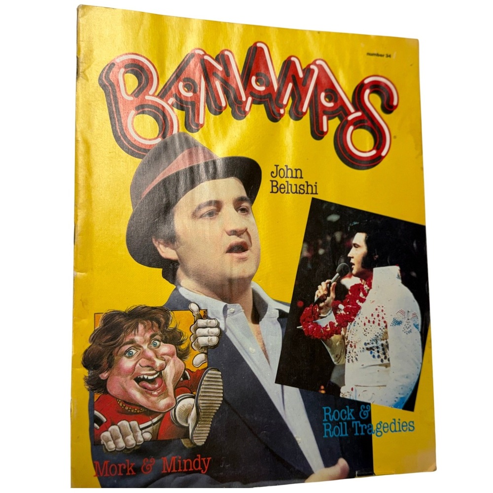 Vintage Bananas Magazine No34 John Belushi Mork & Mindy Elvis Presley Scholastic